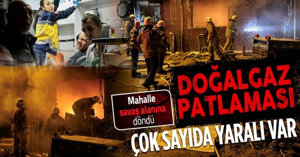 İstanbul Fatih'te doğal gaz alt yapı çalışması sırasında patlama 