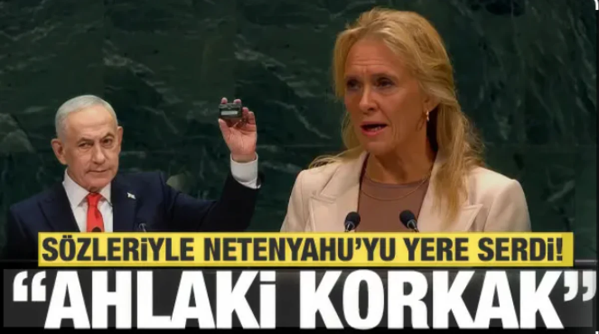 İzlanda Dışişleri bakanının Netenyahu i&ccedil;in s&ouml;ylediği korkak s&ouml;zleri BM'de alkış aldı