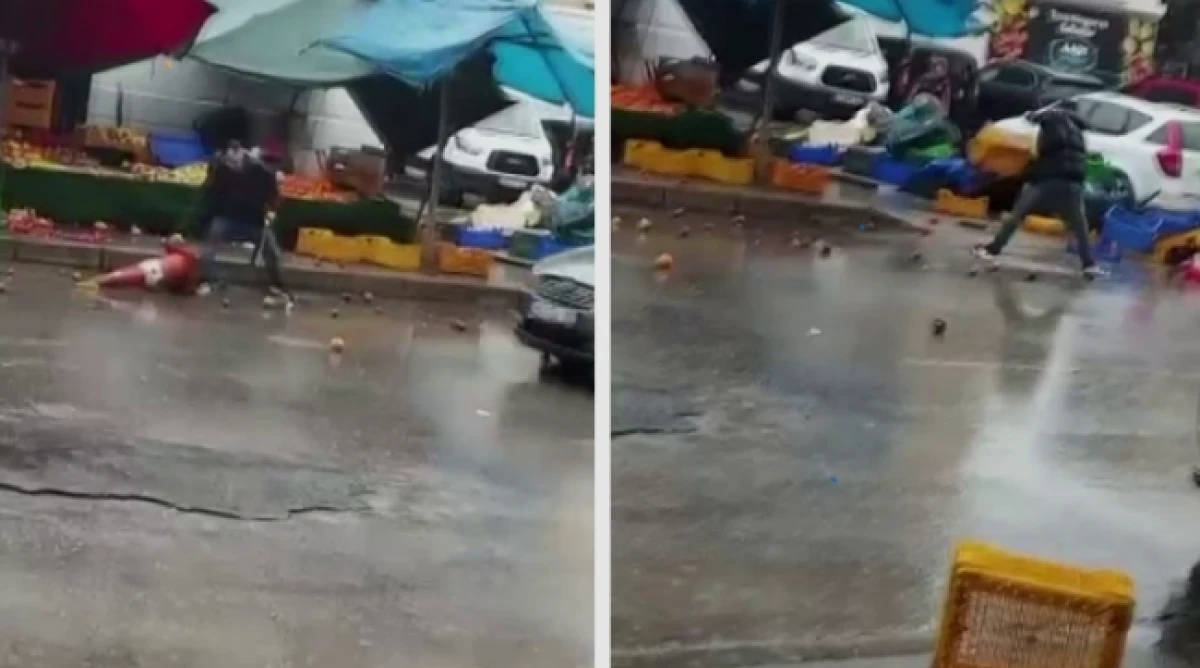 İzmir'de cinnet getiren manav satırla dehşet sa&ccedil;tı            