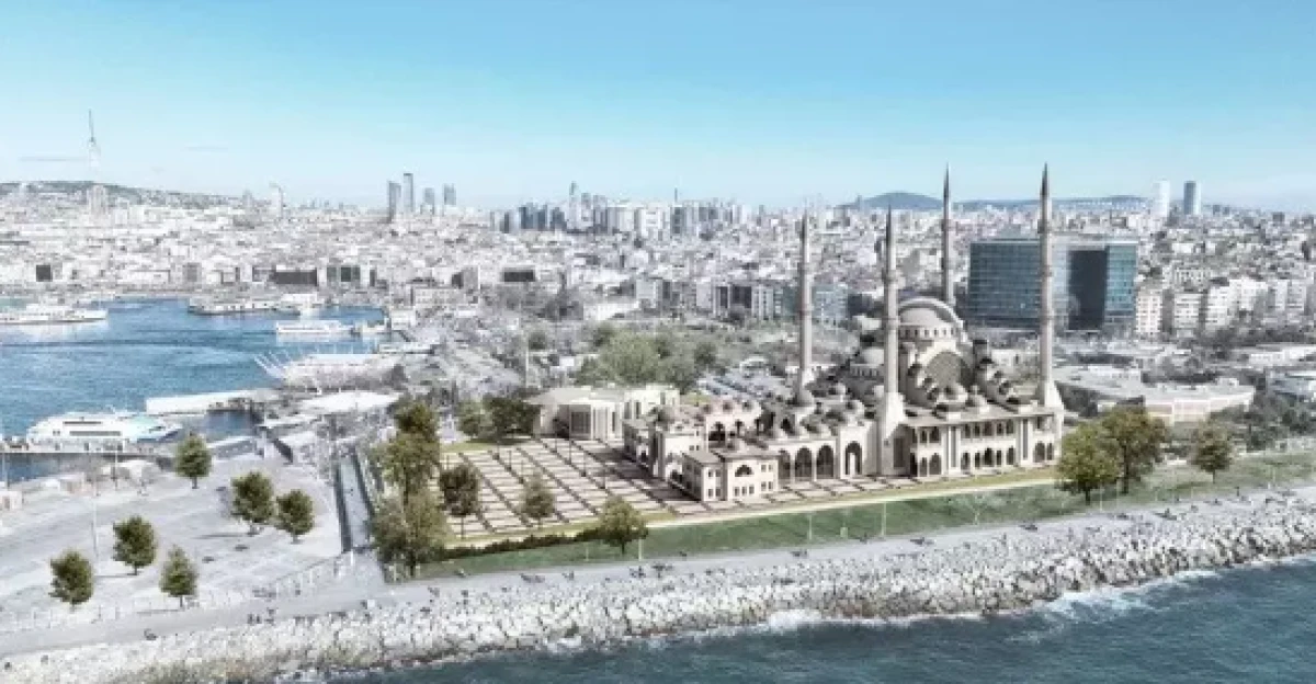 Kadık&ouml;y sahile inşa edilecek caminin fotoğrafları ortaya &ccedil;ıktı 