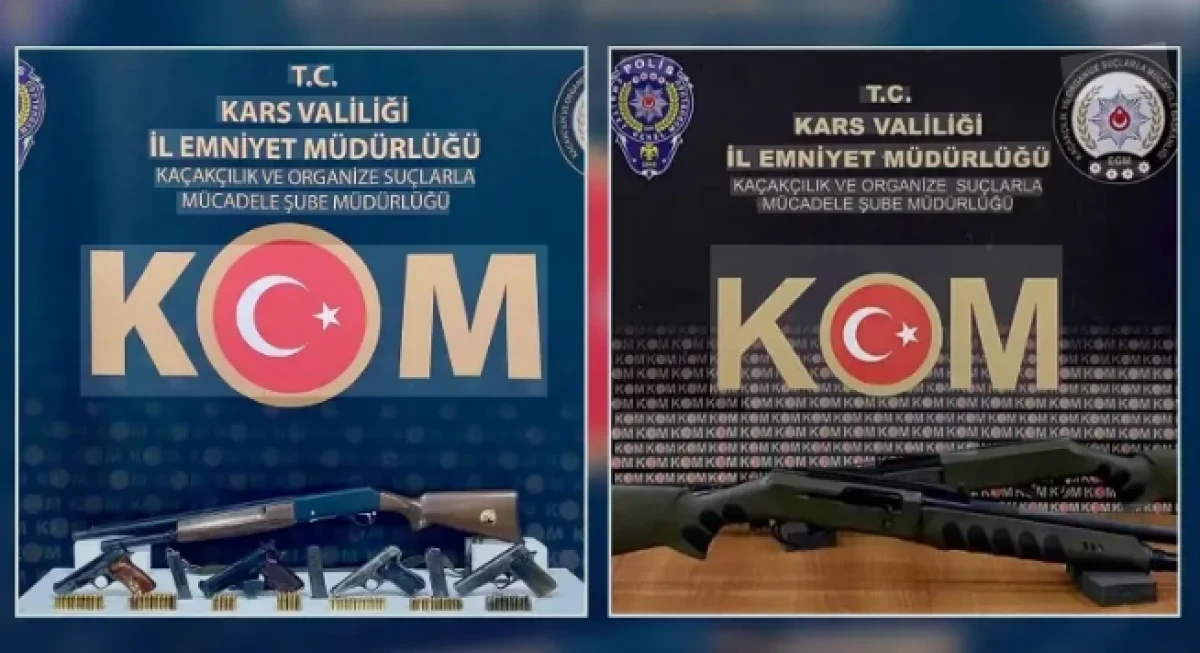 Kars'ta silah kaçakçılığı operasyonunda 10 şüpheli yakalandı