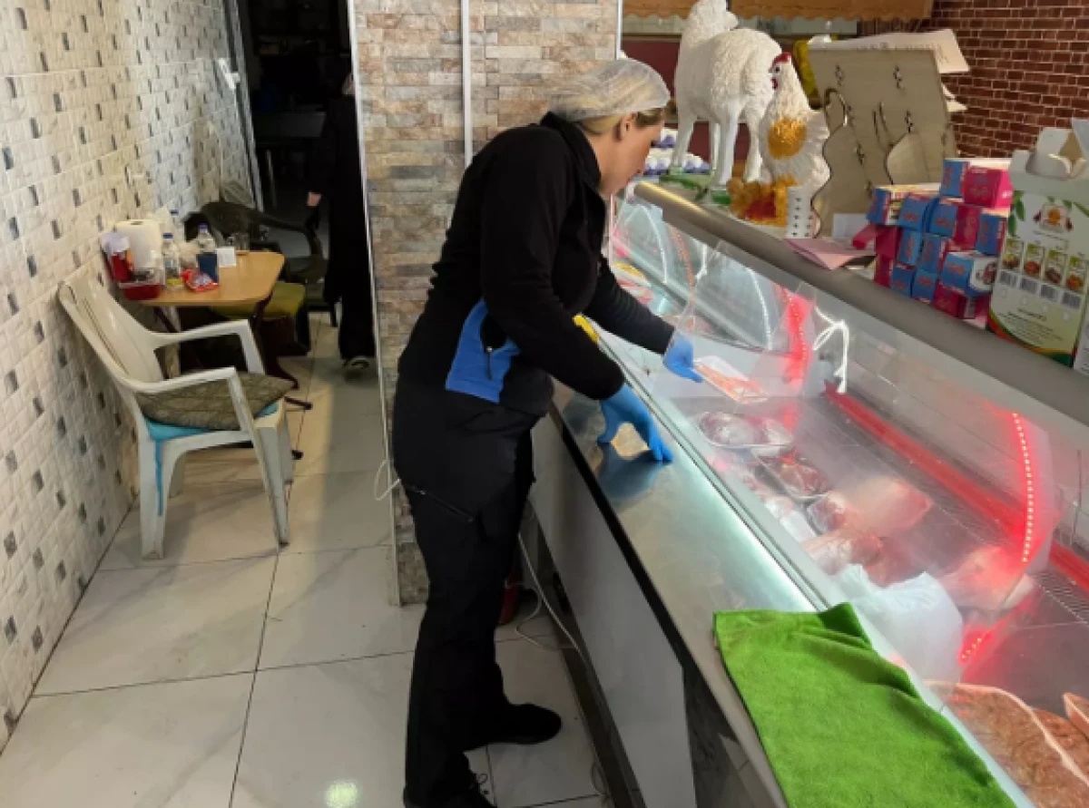 Kasap dükkanında zabıtayı şoke eden manzara