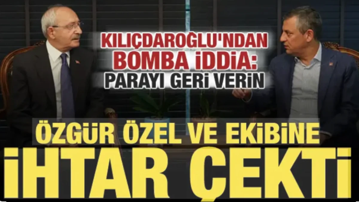 Kılı&ccedil;daroğlu'ndan Yeni Parti'ye ihtar! 5,1 milyon TL'yi geri istedi