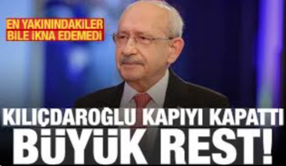 Kılı&ccedil;daroğlu'nu ikna edemediler! Resti &ccedil;ekti: Gitmek isteyen gidebilir