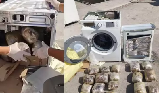 Konya'da çamaşır makinesine gizlenmiş uyuşturucu bulundu 