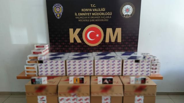 Konya'da gümrük kaçağı 4 milyon 600 bin makaron ele geçirildi
