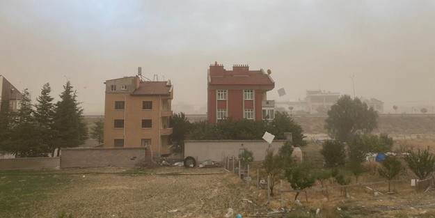 Konya'da kum fırtınası
