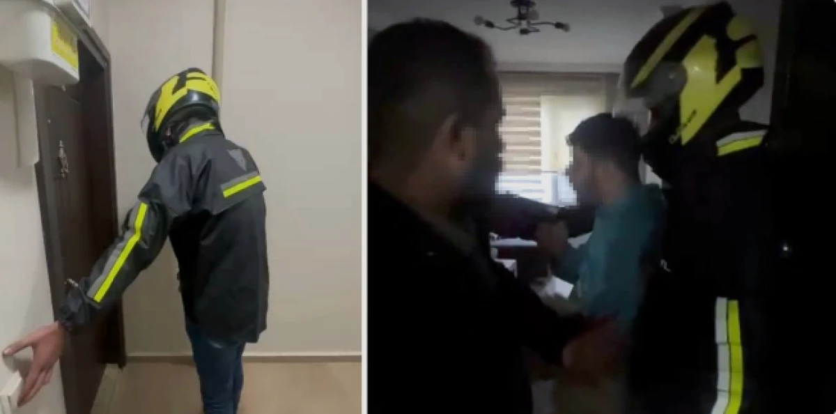 Kurye kıyafeti giyen polis firari hükümlüyü böyle yakaladı