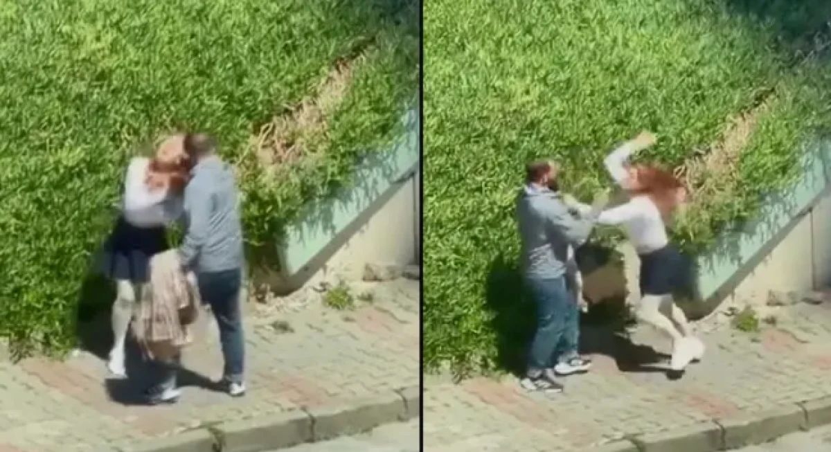 Maltepe&rsquo;de tartıştığı kadını sokak ortasında yumruklayarak darbetti