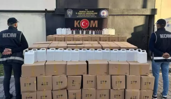 Manisa'da 5 ton etil alkol ele geçirildi 