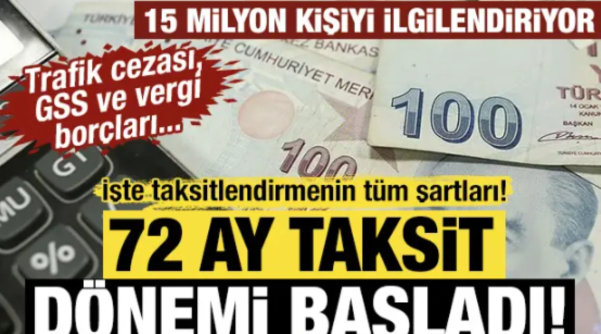 Meclis'ten ge&ccedil;en torba teklifle 15 milyon vatandaşa 72 ay taksit geliyor