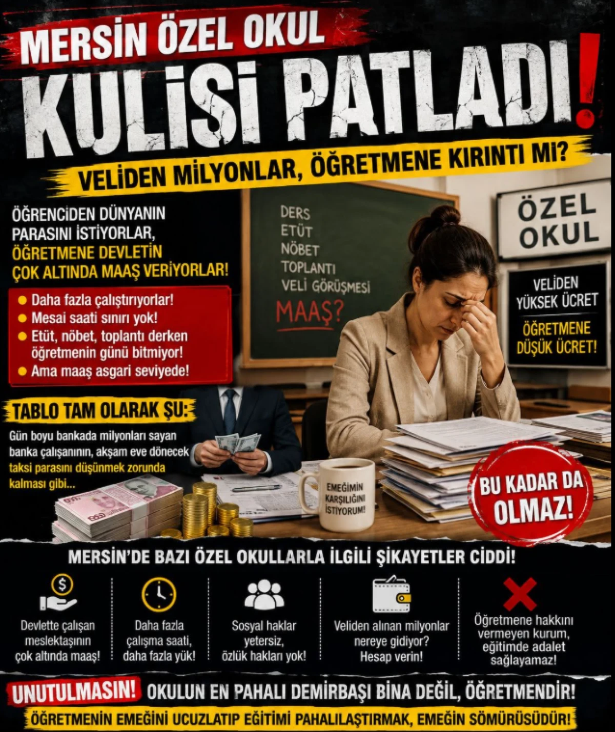 MERSİN &Ouml;ZEL OKUL KULİSİ PATLADI!