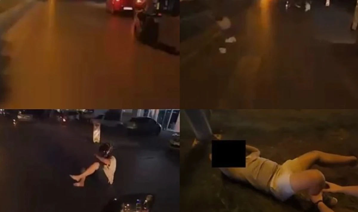 Mersin'de yaya ge&ccedil;idindeki feci kaza kask kamerasında