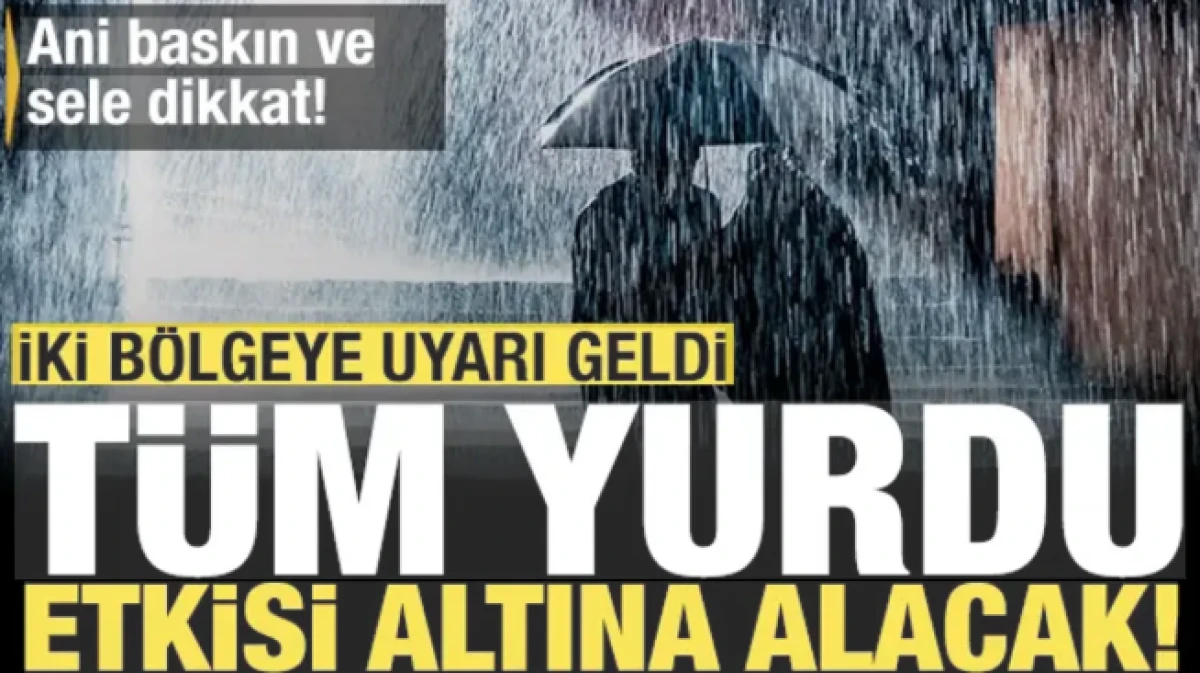 Meteoroloji'den 2 b&ouml;lgeye uyarı! T&uuml;m yurdu etkisi altına alacak: Harita kırmızıya d&ouml;nd&uuml;