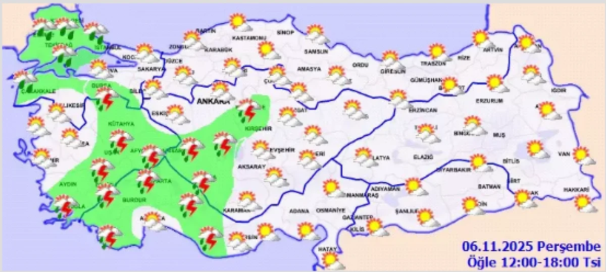 Meteoroloji'den dört bölgeye sağanak yağmur uyarısı 