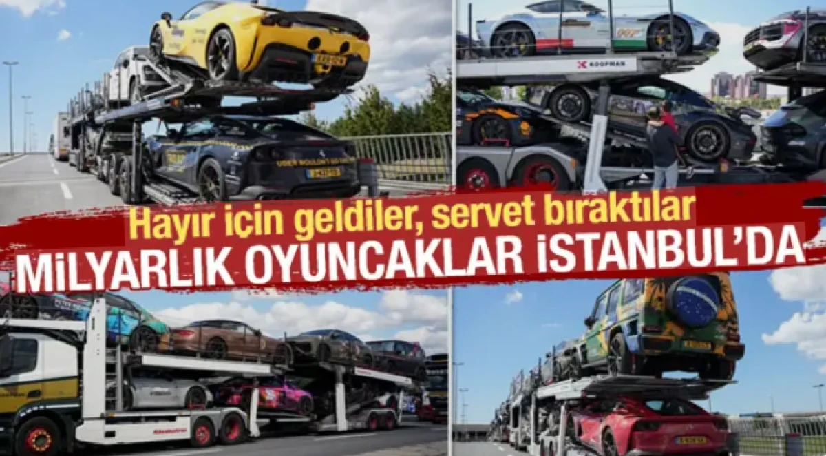 Milyon dolarlık s&uuml;per otomobillerin İstanbul'daki dev d&ouml;n&uuml;ş operasyonu