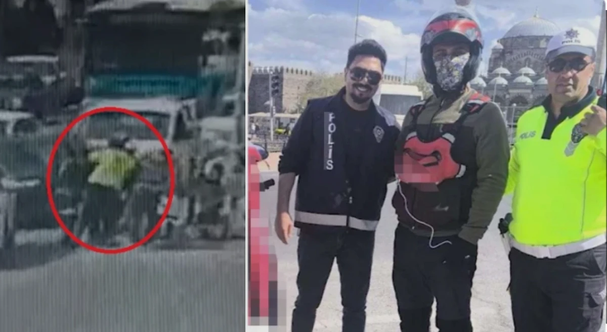 Moto kurye, polislerin &lsquo;heimlich&rsquo; manevrası ile hayata tutundu