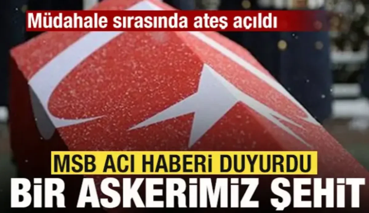 MSB acı haberi duyurdu! Bir askerimiz şehit oldu