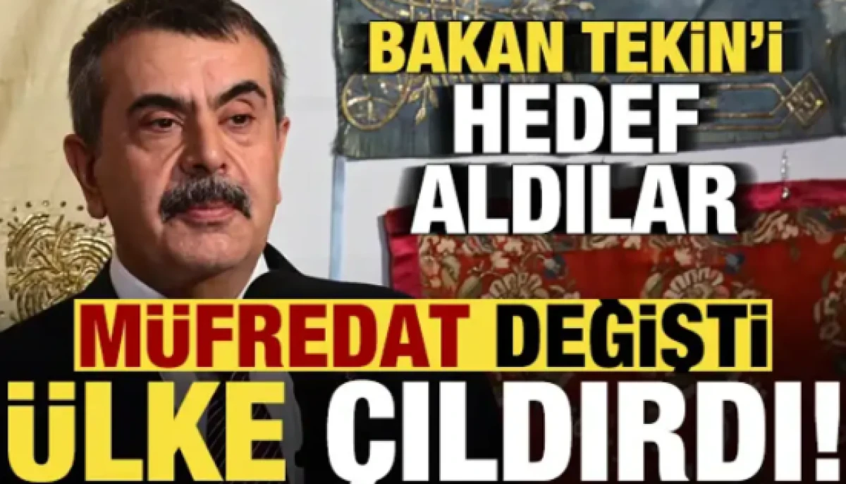 M&uuml;fredat değişti, &uuml;lke &ccedil;ıldırdı! Bakan Tekin'i hedef aldılar...