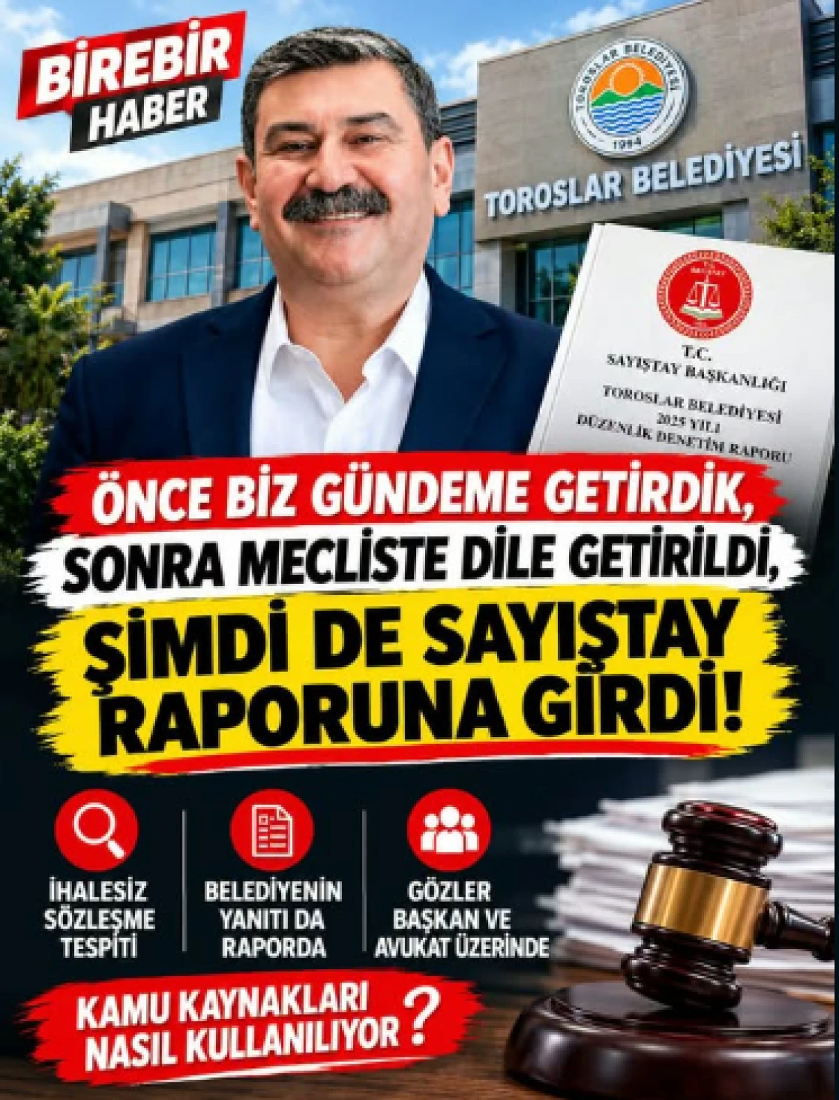 &Ouml;NCE BİZ G&Uuml;NDEME GETİRDİK, SONRA MECLİSTE DİLE GETİRİLDİ, ŞİMDİ DE SAYIŞTAY RAPORUNA GİRDİ!