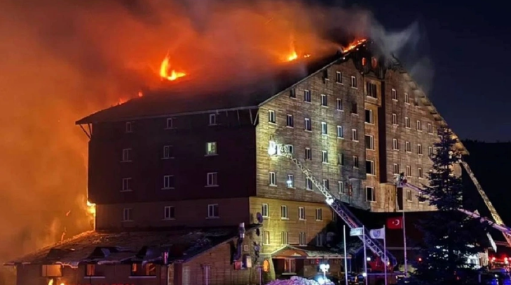 Otel yangınına ait İtfaiye ön raporu hazırlandı