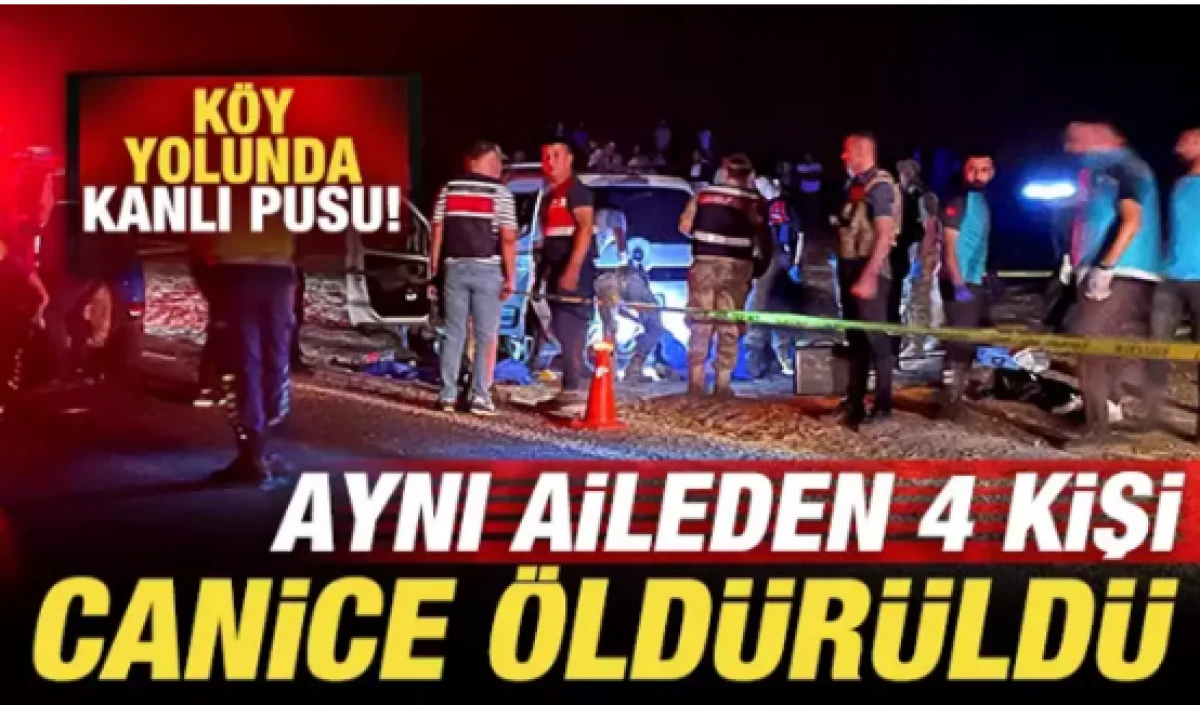 Otomobile kanlı pusu: Aynı aileden 4 kişi canice öldürüldü 
