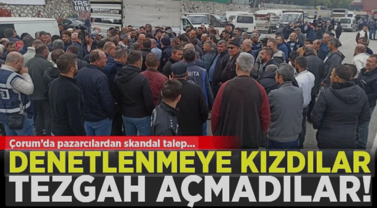 Pazarcılardan tepki çeken protesto          