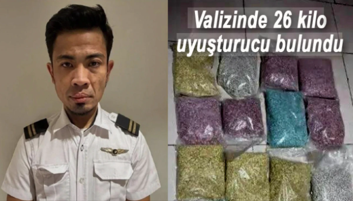 Pilot havalaminanında uyuşturucuyla yakalandı