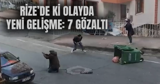 Rize’de sokak ortasındaki silahlı ve bıçaklı kavga! 