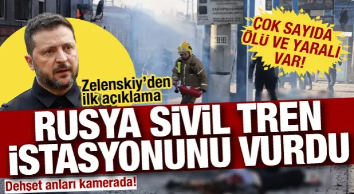 Rusya Dnipro'da tren istasyonunu vurdu: 13 &ouml;l&uuml;! Zelenksiy'den ilk a&ccedil;ıklama