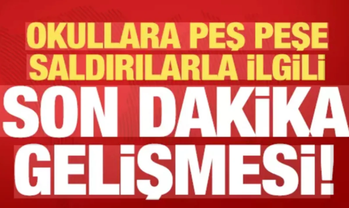 Şanlıurfa ve Kahramanmaraş'taki okul saldırılarıyla ilgili son dakika gelişmesi! 