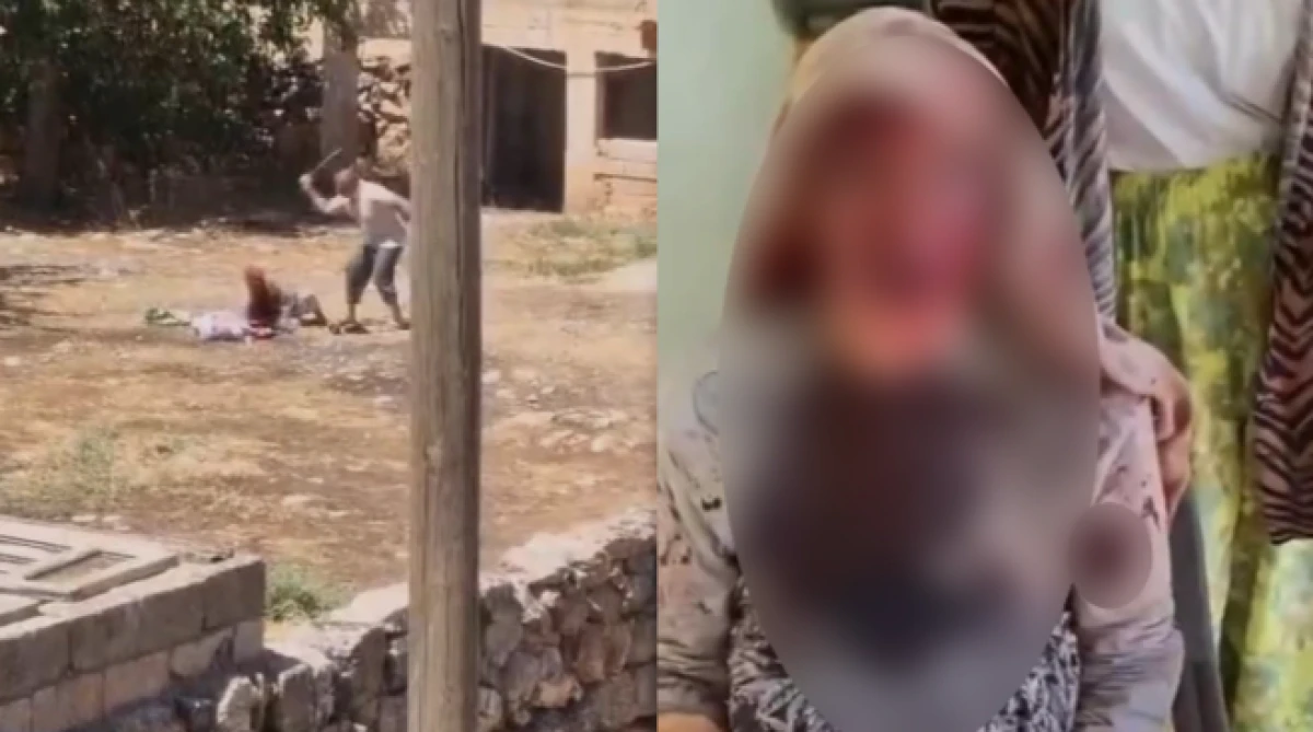 Şanlıurfa'da 85 yaşındaki annesini sopa ile d&ouml;vd&uuml;! Dehşet kameraya yansıdı