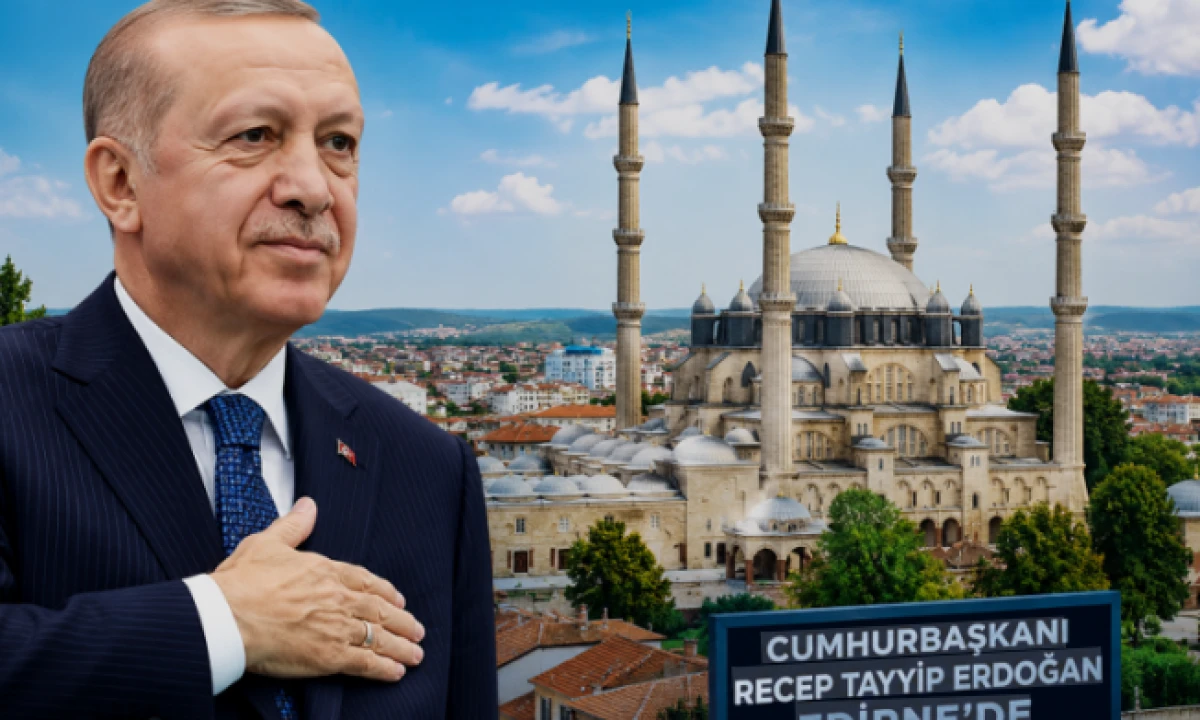 Selimiye Camii yeniden ibadete a&ccedil;ıldı: Erdoğan Edirne'de bir m&uuml;jde daha verdi