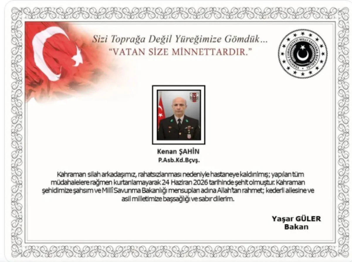 Sınır &ouml;tesinden acı haber: 1 askerimiz şehit oldu!