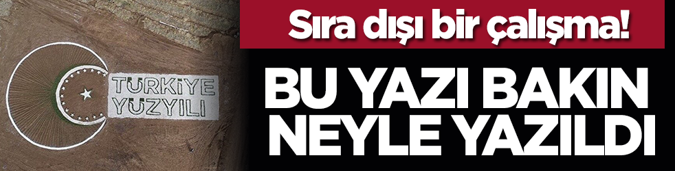 Sıra dışı bir çalışma! Bu yazı bakın neyle yazıldı