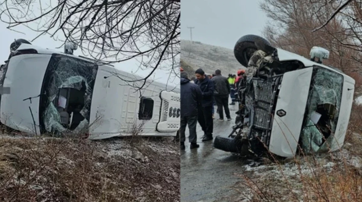 Sivas&rsquo;ta &ouml;ğrenci servisi devrildi; &ccedil;ok sayıda yaralı var 