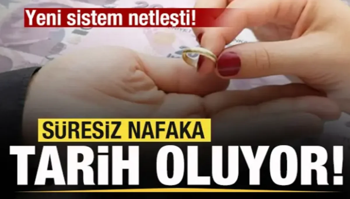 S&uuml;resiz nafaka tarih oluyor! Yeni sistem netleşti!