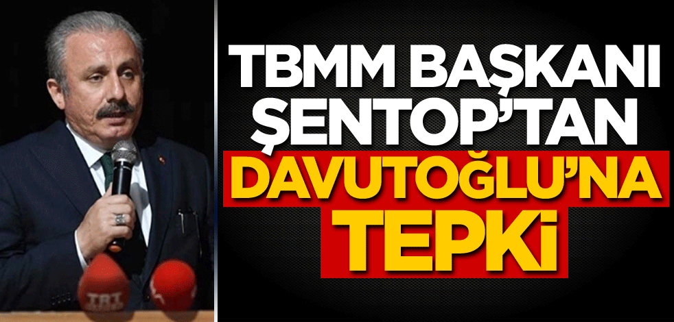 TBMM Başkanı Şentop'tan Davutoğlu'na tepki