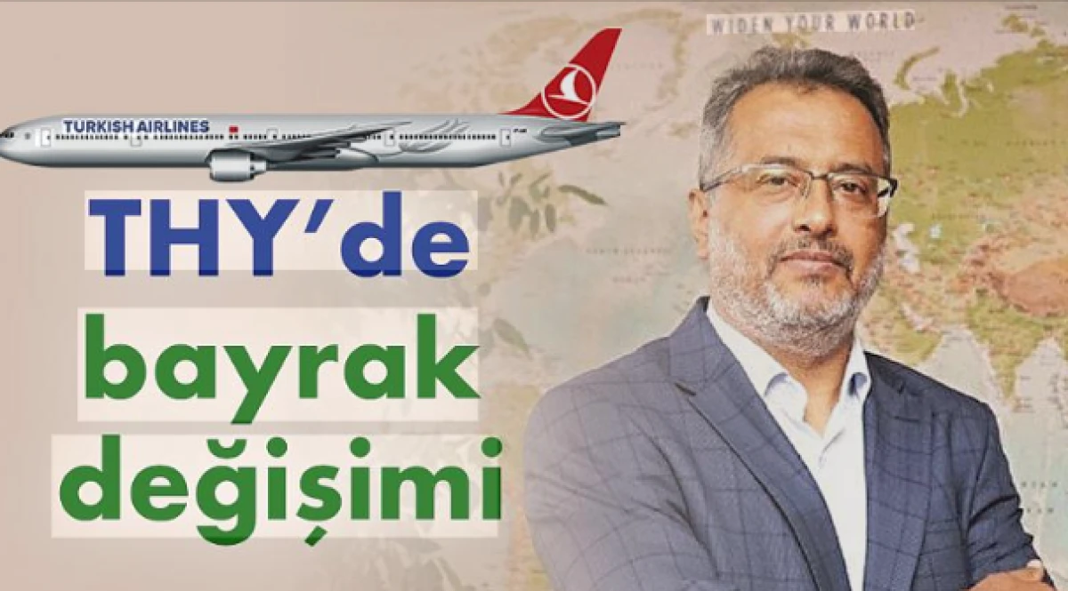 THY y&ouml;netiminde bayrak değişimi          