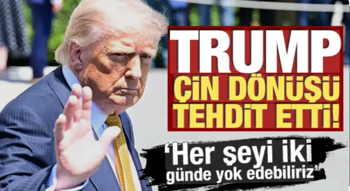 Trump &Ccedil;in d&ouml;n&uuml;ş&uuml; tehdit etti: 'Her şeyi iki g&uuml;nde yok edebiliriz'