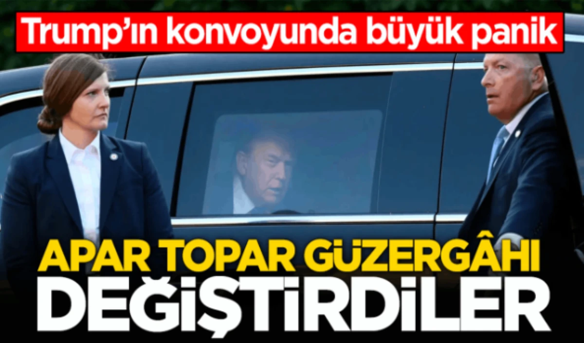 Trump&rsquo;ın konvoyunda b&uuml;y&uuml;k panik!                  