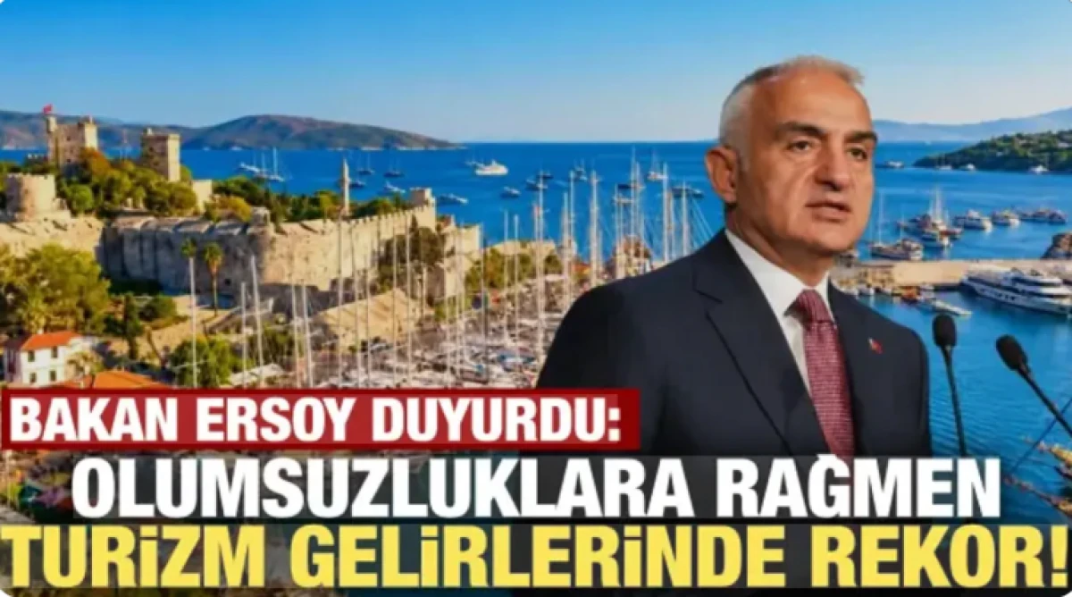 T&uuml;m olumsuzluklara rağmen turizm gelirinde rekor!