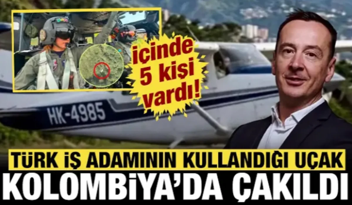 T&uuml;rk iş insanının kullandığı u&ccedil;ak dağa &ccedil;akıldı! İ&ccedil;inde 5 kişi vardı