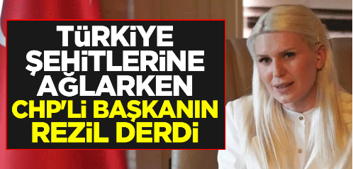 Türkiye şehitlerine ağlarken CHP'li başkanın rezil derdi 