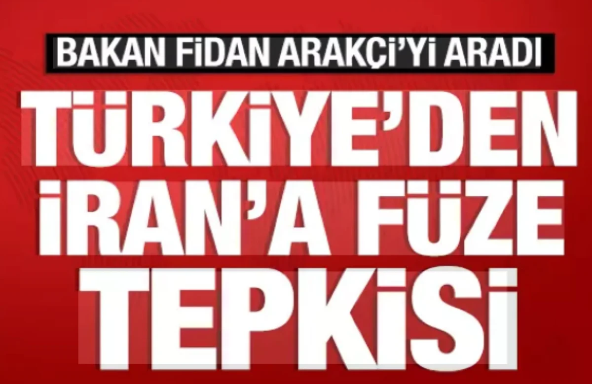 T&uuml;rkiye'den İran'a f&uuml;ze tepkisi                 