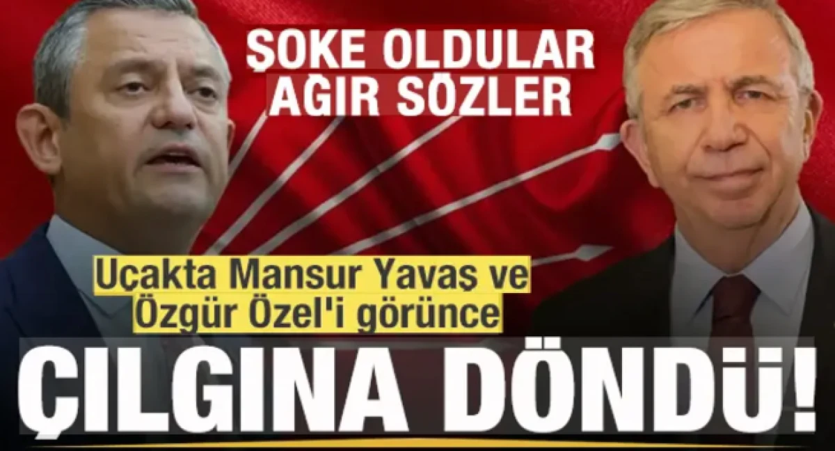 U&ccedil;akta Mansur Yavaş ve &Ouml;zg&uuml;r &Ouml;zel'i g&ouml;r&uuml;nce &ccedil;ılgına d&ouml;nd&uuml;! Ağır s&ouml;zler