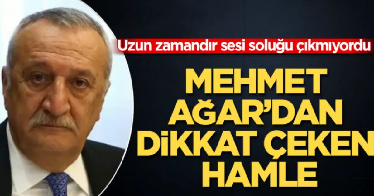 Uzun zamandır sesi soluğu &ccedil;ıkmıyordu! Mehmet Ağar&rsquo;dan dikkat &ccedil;eken hamle