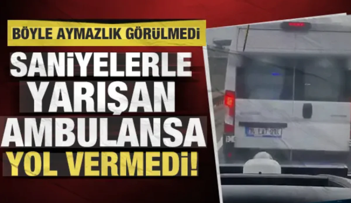 Vakaya giden ambulansa pes dedirten engel! Servis s&uuml;r&uuml;c&uuml;s&uuml; bana mısın demedi!