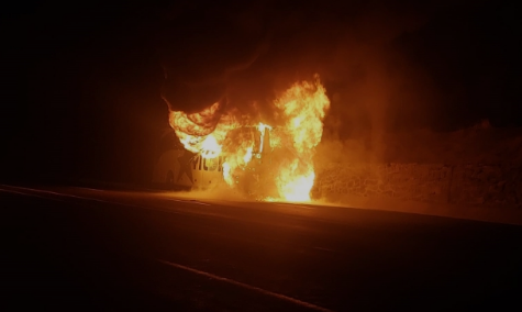 Yolcu otobüsü seyir halinde cayır cayır yandı! 